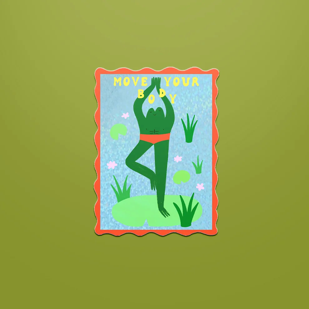 Move Your Body Frog Sticker