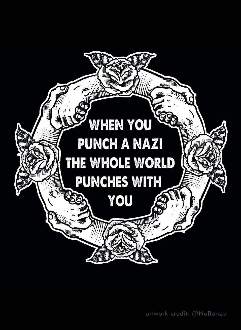 When You Punch A Nazi sticker