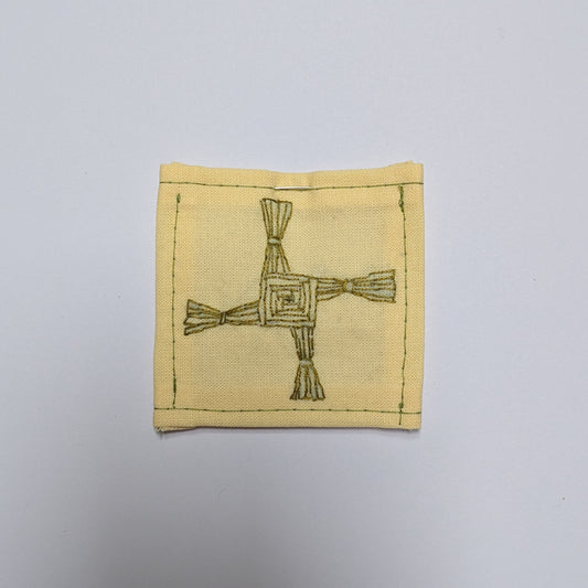 Brigids Cross Hand Embroidered Patch