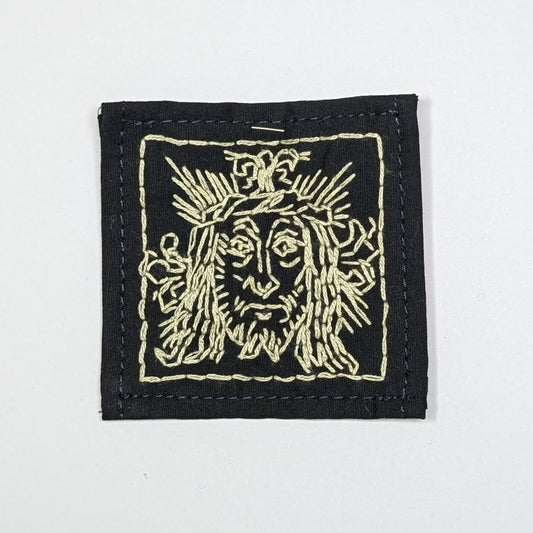 Head of Crist Hand Embroidered Patch
